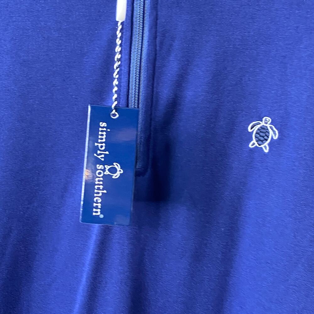 Simply Southern Tailor Fit Royal Blue 1/4 Zip Pullover Shirt Sz Medium NEW Gift - Picture 6 of 10